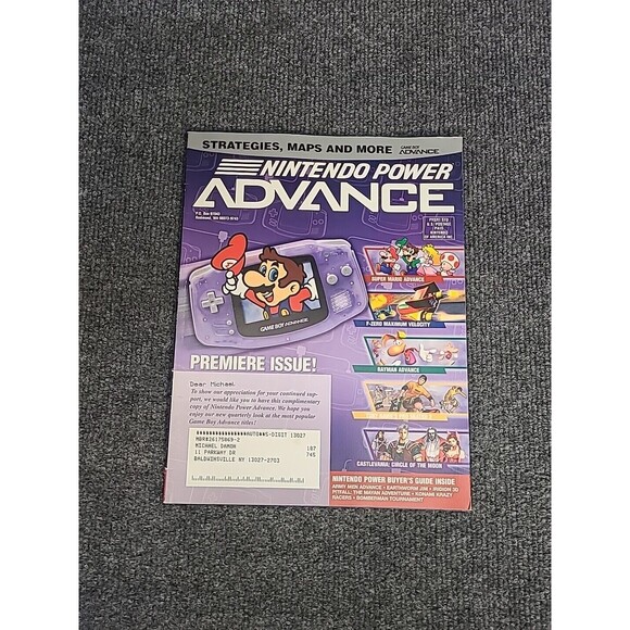 Vintage Nintendo Power Advance Volume 1 Official Magazine 2001 mario - Picture 1 of 5